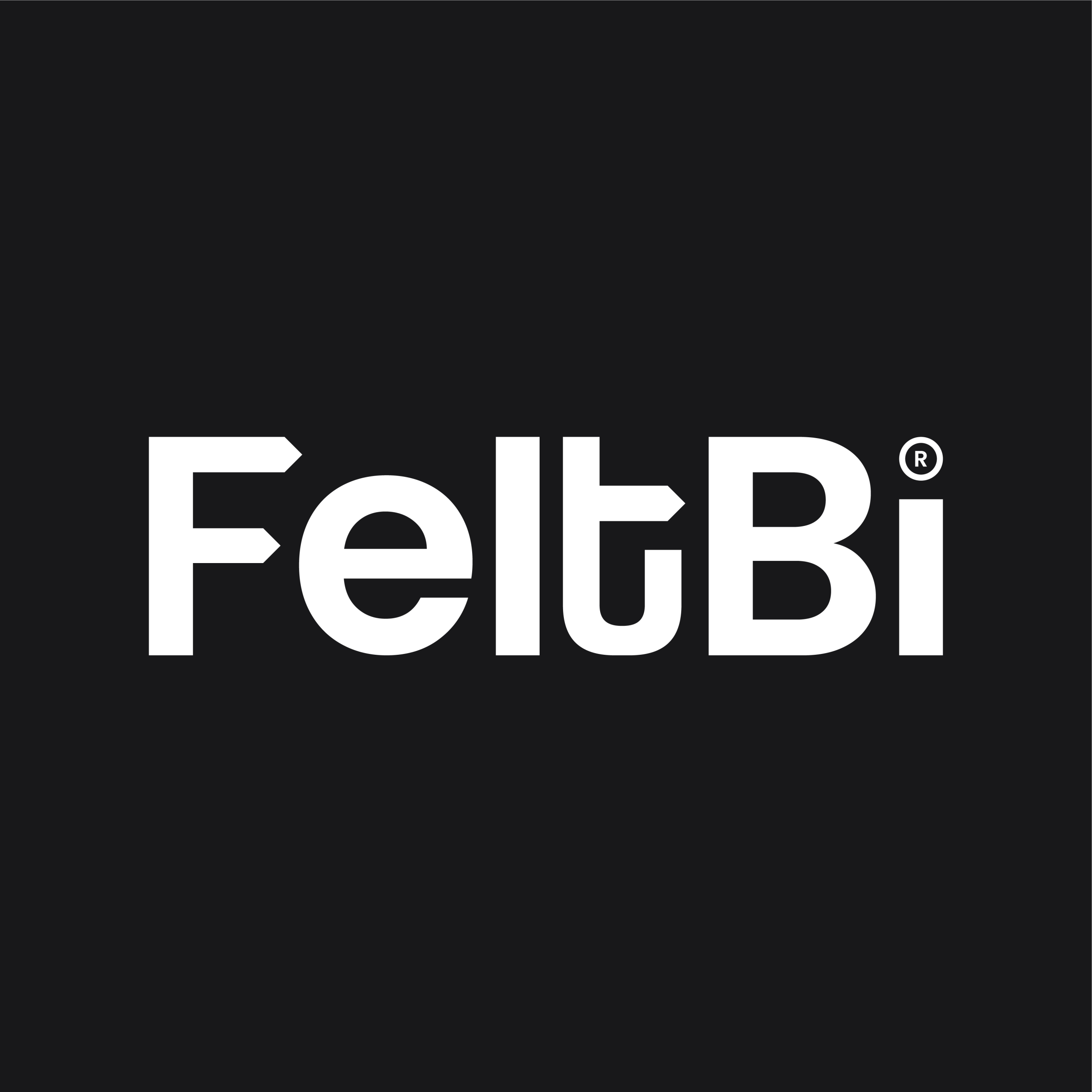 FeltBi Logo - Arkaplanlı - Kare - Beyaz