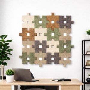 sağlıklı keçe duvar paneli puzzle şekilli