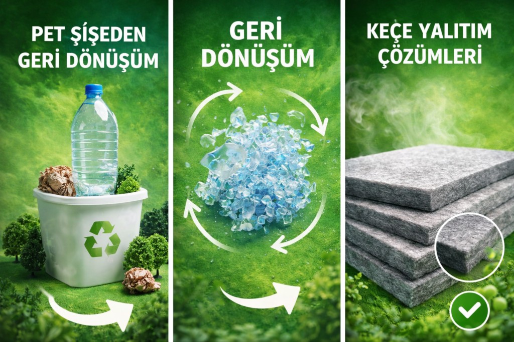plastik şişeden akustik panele