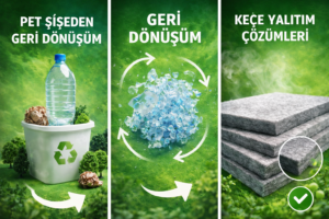 plastik şişeden akustik panele