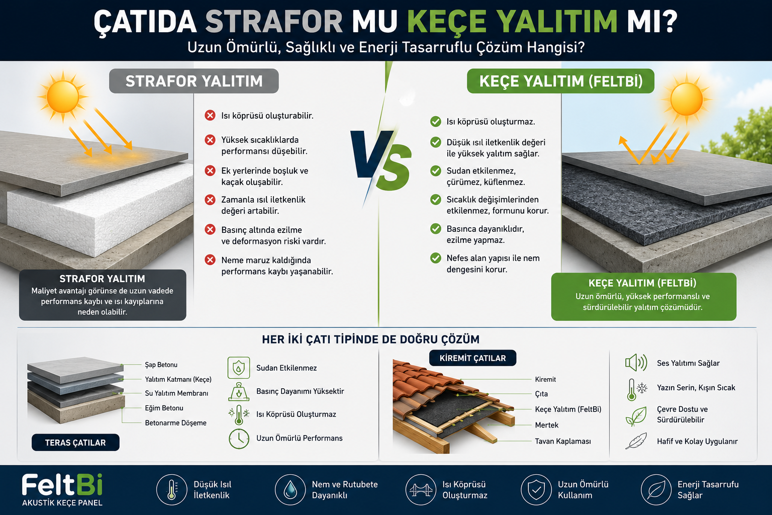 çatı ısı yalıtım malzemeleri